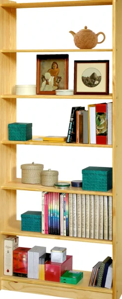 Möbilia Bücherregal 1 Stk. tlg. gefertigt aus massivem Kiefernholz