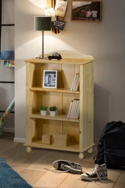 Möbilia Bücherregal 1 Stk. tlg. gefertigt aus massivem Kiefernholz