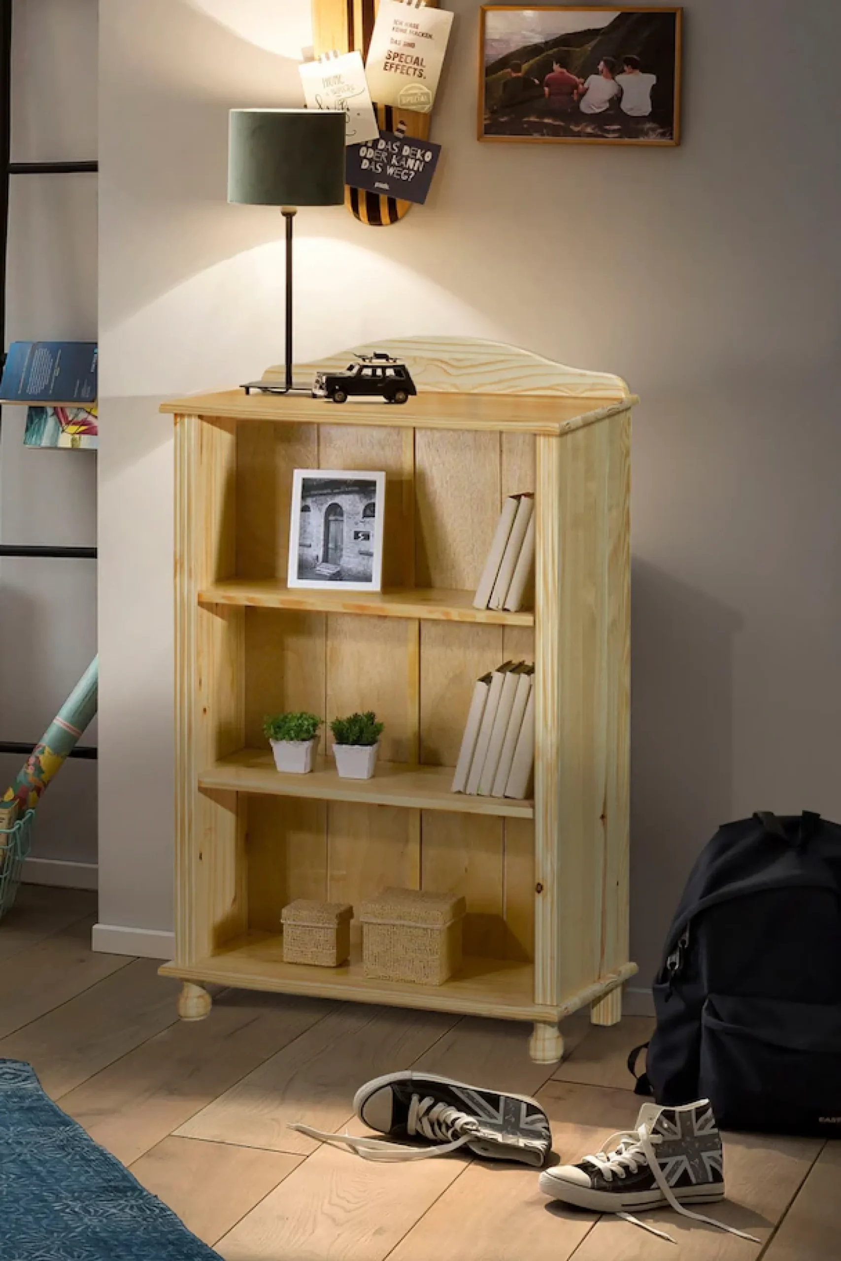 Möbilia Bücherregal 1 Stk. tlg. gefertigt aus massivem Kiefernholz