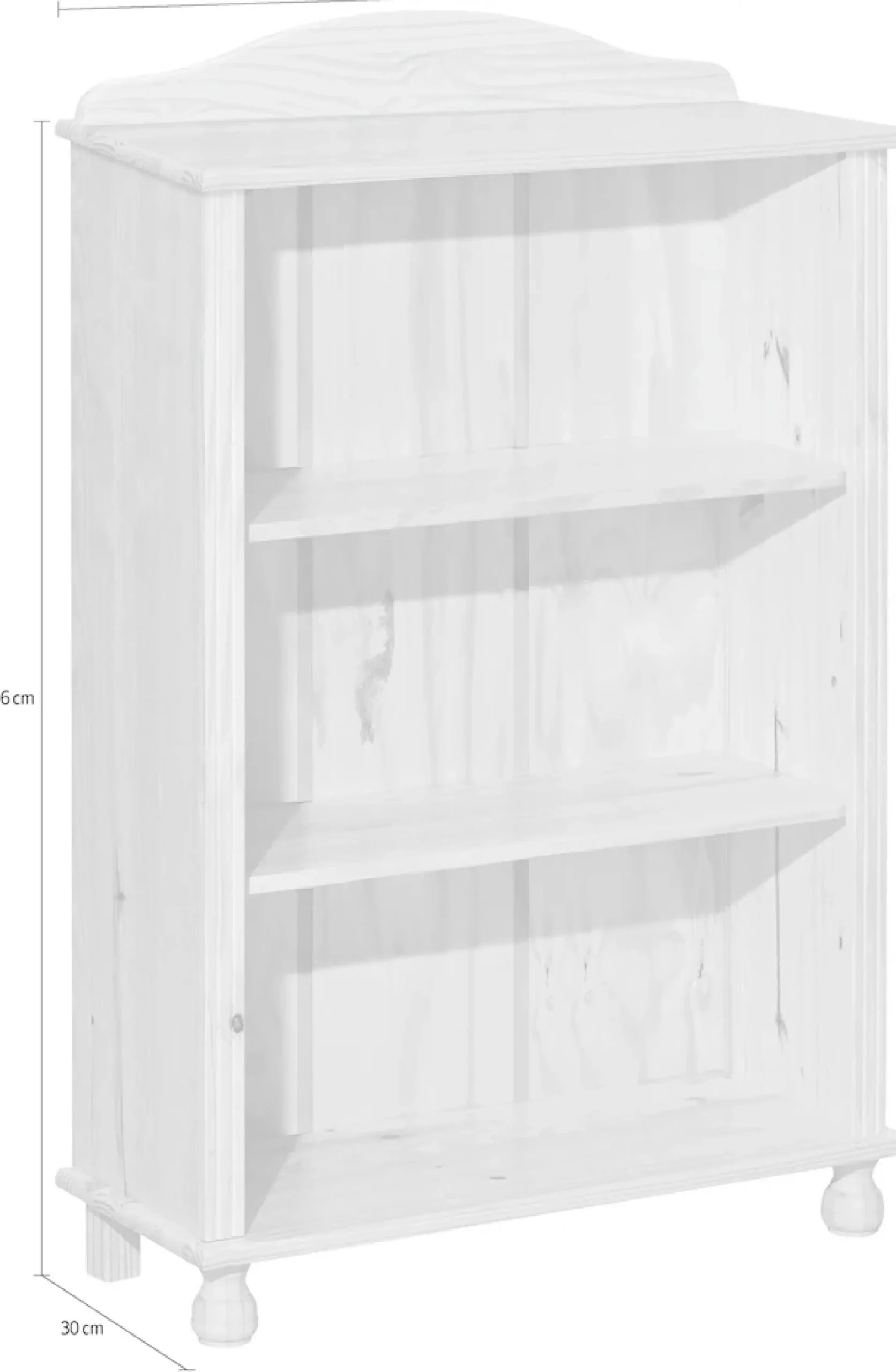 Möbilia Bücherregal 1 Stk. tlg. gefertigt aus massivem Kiefernholz