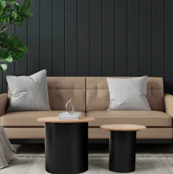 Möbilia Beistelltisch Set, 2 Stk. tlg. Ablagefläche aus Kork