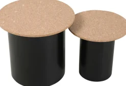 Möbilia Beistelltisch Set, 2 Stk. tlg. Ablagefläche aus Kork