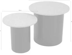 Möbilia Beistelltisch Set, 2 Stk. tlg. Ablagefläche aus Kork