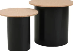 Möbilia Beistelltisch Set, 2 Stk. tlg. Ablagefläche aus Kork