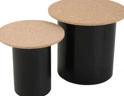 Möbilia Beistelltisch Set, 2 Stk. tlg. Ablagefläche aus Kork