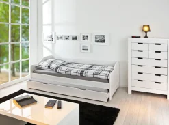Möbilia Einzelbett 3 Stk. tlg. inklusive Schublade auf Rollen