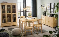 Möbilia Essgruppe »Chur« Set, 5 Stk. tlg. gefertigt aus massivem Kiefernholz