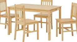 Möbilia Essgruppe »Chur« Set, 5 Stk. tlg. gefertigt aus massivem Kiefernholz