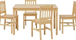 Möbilia Essgruppe »Chur« Set, 5 Stk. tlg. gefertigt aus massivem Kiefernholz