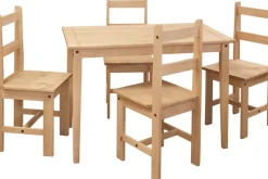 Möbilia Essgruppe Set, 5 Stk. tlg. Holzoberfläche honigfarbend gewachst