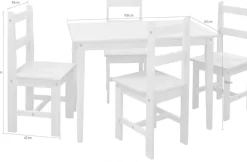 Möbilia Essgruppe Set, 5 Stk. tlg. Holzoberfläche honigfarbend gewachst