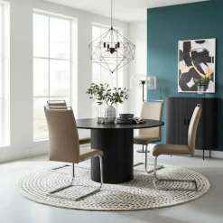 Möbilia Esstisch Sockel mit Lamellendesign