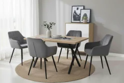 Möbilia 4-Fußstuhl (Set) 2 Stk.mit Quadratsteppung innen