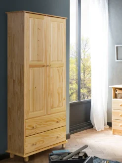 Möbilia Kleiderschrank »Chur« aus Massivholz Kiefer