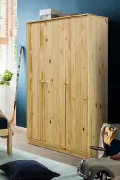 Möbilia Kleiderschrank 1 Stk. tlg. gefertigt aus massivem Kiefernholz