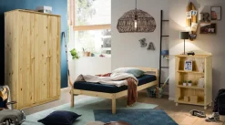 Möbilia Kleiderschrank 1 Stk. tlg. gefertigt aus massivem Kiefernholz