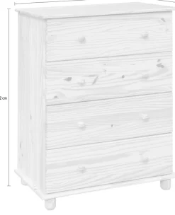 Möbilia Kommode »Chur« aus massiven Kiefernholz, Breite 80 cm, Höhe 102 cm