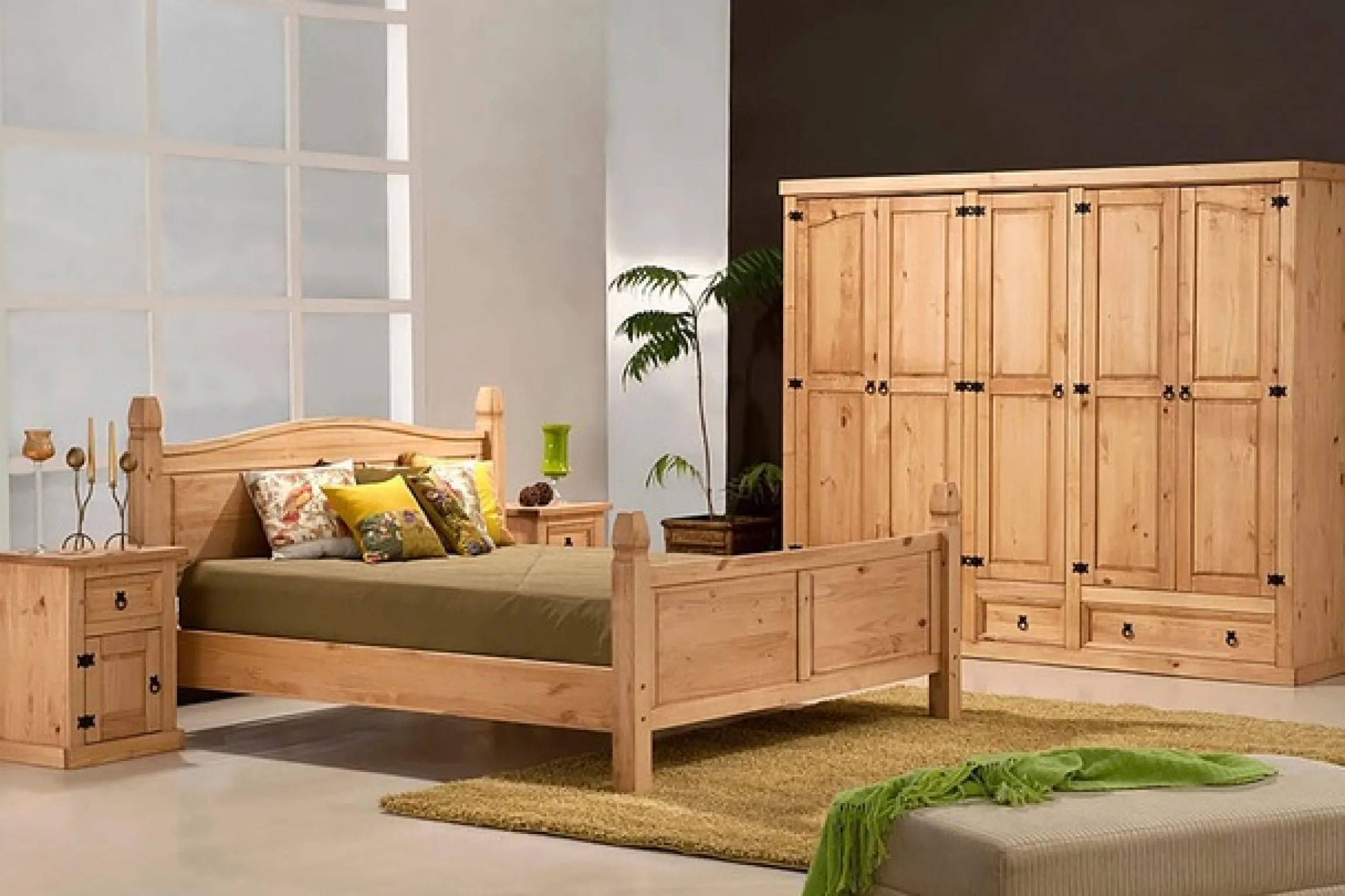 Möbilia Nachtkommode im Landhaus-Stil