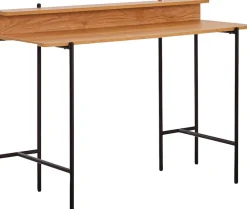 Möbilia Schreibtisch »Knur« Arbeitsplatte Akazie Dekor, geeignet für das Home office, Laptoptisch
