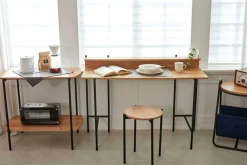 Möbilia Schreibtisch »Knur« Arbeitsplatte Akazie Dekor, geeignet für das Home office, Laptoptisch