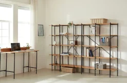 Möbilia Schreibtisch »Knur« Arbeitsplatte Akazie Dekor, geeignet für das Home office, Laptoptisch