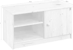 Möbilia Schuhschrank 1 Stk. tlg. gefertigt aus massivem Kiefernholz