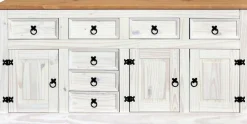 Möbilia Sideboard Kommode, Ziergriffe und Scharniere aus Metall