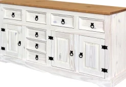 Möbilia Sideboard Kommode, Ziergriffe und Scharniere aus Metall