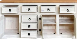 Möbilia Sideboard Kommode, Ziergriffe und Scharniere aus Metall