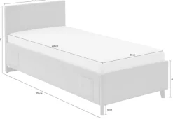 meise.möbel Kinderbett »COOL« Polsterbett wahlweise mit Bettkasten, Jugendbett inkl. USB-Anschluss