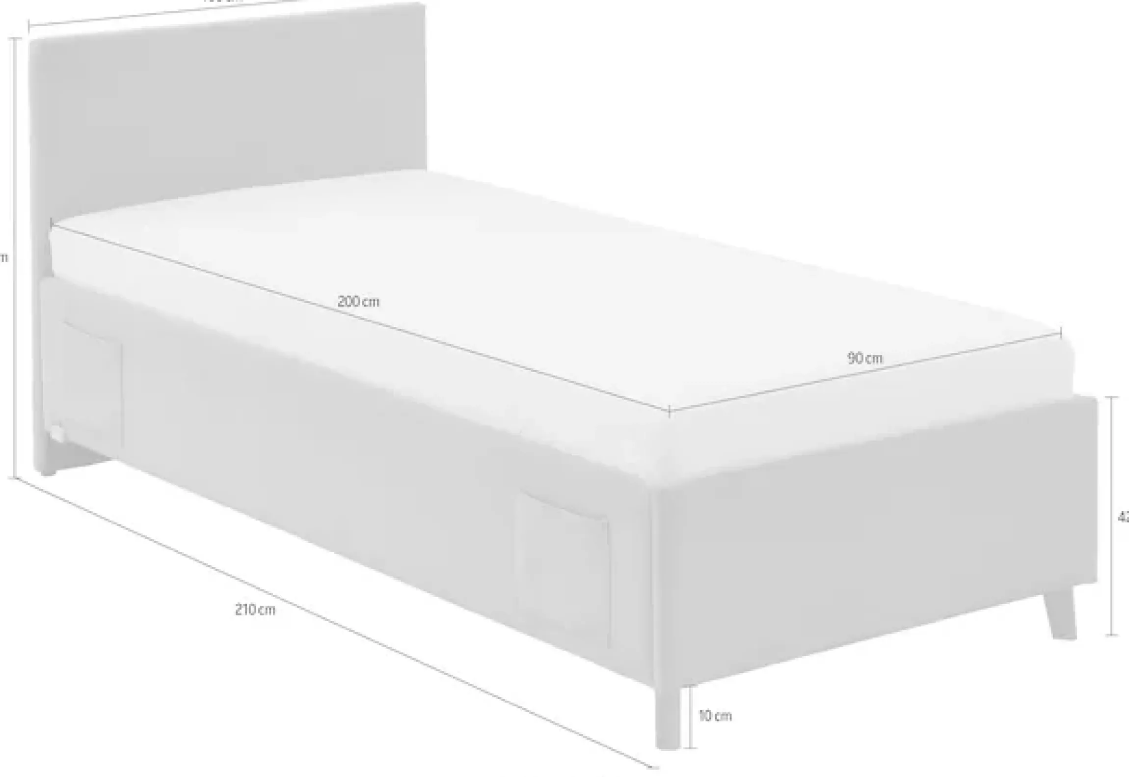 meise.möbel Kinderbett »FUN« Polsterbett wahlweise mit Bettkasten, Jugendbett inkl. USB-Anschluss