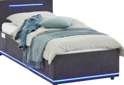 meise.möbel Polsterbett »CIRCLE inkl. LED-Beleuchtung & USB-Anschluss, wahlweise mit Bettkasten« erhältlich in den Breiten 90cm, 120cm & 140cm