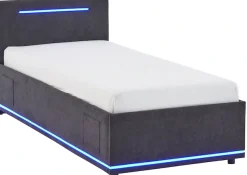 meise.möbel Polsterbett »CIRCLE inkl. LED-Beleuchtung & USB-Anschluss, wahlweise mit Bettkasten« erhältlich in den Breiten 90cm, 120cm & 140cm