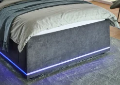 meise.möbel Polsterbett »CIRCLE inkl. LED-Beleuchtung & USB-Anschluss, wahlweise mit Bettkasten« erhältlich in den Breiten 90cm, 120cm & 140cm