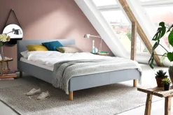 meise.möbel Polsterbett »Lena in verschiedenen Breiten und Farben erhältlich« Breite 120cm & 140cm, mit Holzfüßen