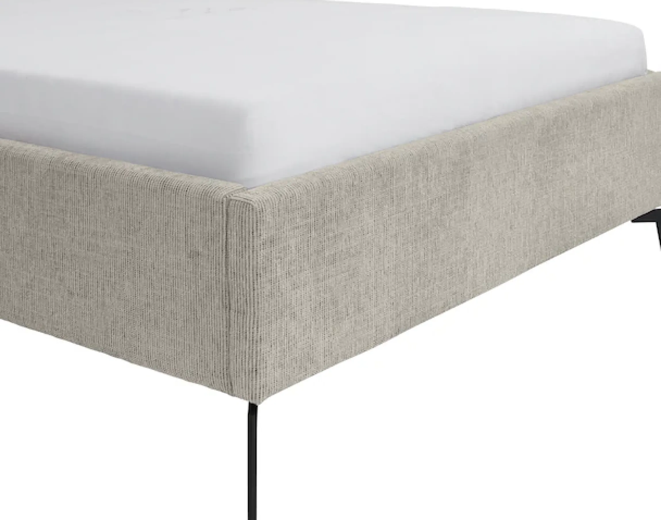 meise.möbel Polsterbett »Riva II« mit schwarzen Metallfüßen, wahlweise mit Bettkasten