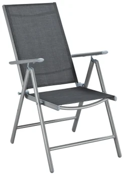 MERXX Balkonset »Lima« 2x Klappsessel, 1x Ausziehtisch 65(130)x65 cm, 3 Stk. tlg. pulverbeschichtetes Aluminium, aus 100% Polyester, für 2 Personen