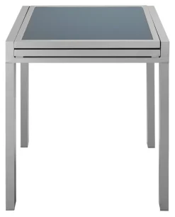 MERXX Balkonset »Lima« 2x Klappsessel, 1x Ausziehtisch 65(130)x65 cm, 3 Stk. tlg. pulverbeschichtetes Aluminium, aus 100% Polyester, für 2 Personen