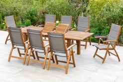 MERXX Garten-Essgruppe »Acapulco« 9 Stk. tlg. 8 Klappsessel, ausziehbarer Tisch