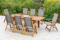 MERXX Garten-Essgruppe »Acapulco« 9 Stk. tlg. 8 Klappsessel, ausziehbarer Tisch