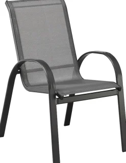 MERXX Garten-Essgruppe »Amalfi« 8 Stapelsessel, 1 Ausziehtisch 180(240)x100 cm, OTTOs Choice, 9 Stk. tlg. pulverbeschichtetes Aluminium, 100 % Polyester,für 8 Personen geeignet