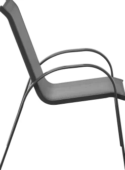 MERXX Garten-Essgruppe »Amalfi« 8 Stapelsessel, 1 Ausziehtisch 180(240)x100 cm, OTTOs Choice, 9 Stk. tlg. pulverbeschichtetes Aluminium, 100 % Polyester,für 8 Personen geeignet