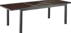 MERXX Garten-Essgruppe »Amalfi« 8 Stapelsessel, 1 Ausziehtisch 180(240)x100 cm, OTTOs Choice, 9 Stk. tlg. pulverbeschichtetes Aluminium, 100 % Polyester,für 8 Personen geeignet