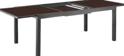 MERXX Garten-Essgruppe »Amalfi« 8 Stapelsessel, 1 Ausziehtisch 180(240)x100 cm, OTTOs Choice, 9 Stk. tlg. pulverbeschichtetes Aluminium, 100 % Polyester,für 8 Personen geeignet