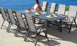 MERXX Garten-Essgruppe »Amalfi« inkl. 8 Stühlen und ausziehbarem Tisch (180 - 240 cm)