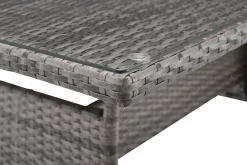MERXX Garten-Essgruppe »Costa Rica« 6x Sessel, 1x Tisch 140x80 cm, inkl. Sitzkissen, OTTOs Choice, 13 Stk. tlg. Polyrattan, Tischplatte aus Sicherheitsglas, Unser Dauertiefpreis