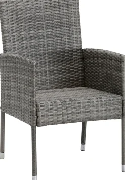 MERXX Garten-Essgruppe »Costa Rica« 6x Sessel, 1x Tisch 140x80 cm, inkl. Sitzkissen, OTTOs Choice, 13 Stk. tlg. Polyrattan, Tischplatte aus Sicherheitsglas, Unser Dauertiefpreis