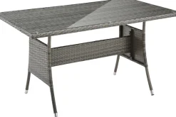 MERXX Garten-Essgruppe »Costa Rica« 6x Sessel, 1x Tisch 140x80 cm, inkl. Sitzkissen, OTTOs Choice, 13 Stk. tlg. Polyrattan, Tischplatte aus Sicherheitsglas, Unser Dauertiefpreis