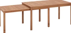 MERXX Garten-Essgruppe »Hawaii« 4x Bänke, 2x Tische, 4x Sitzkissen,Akazienholz FSC® 100 %