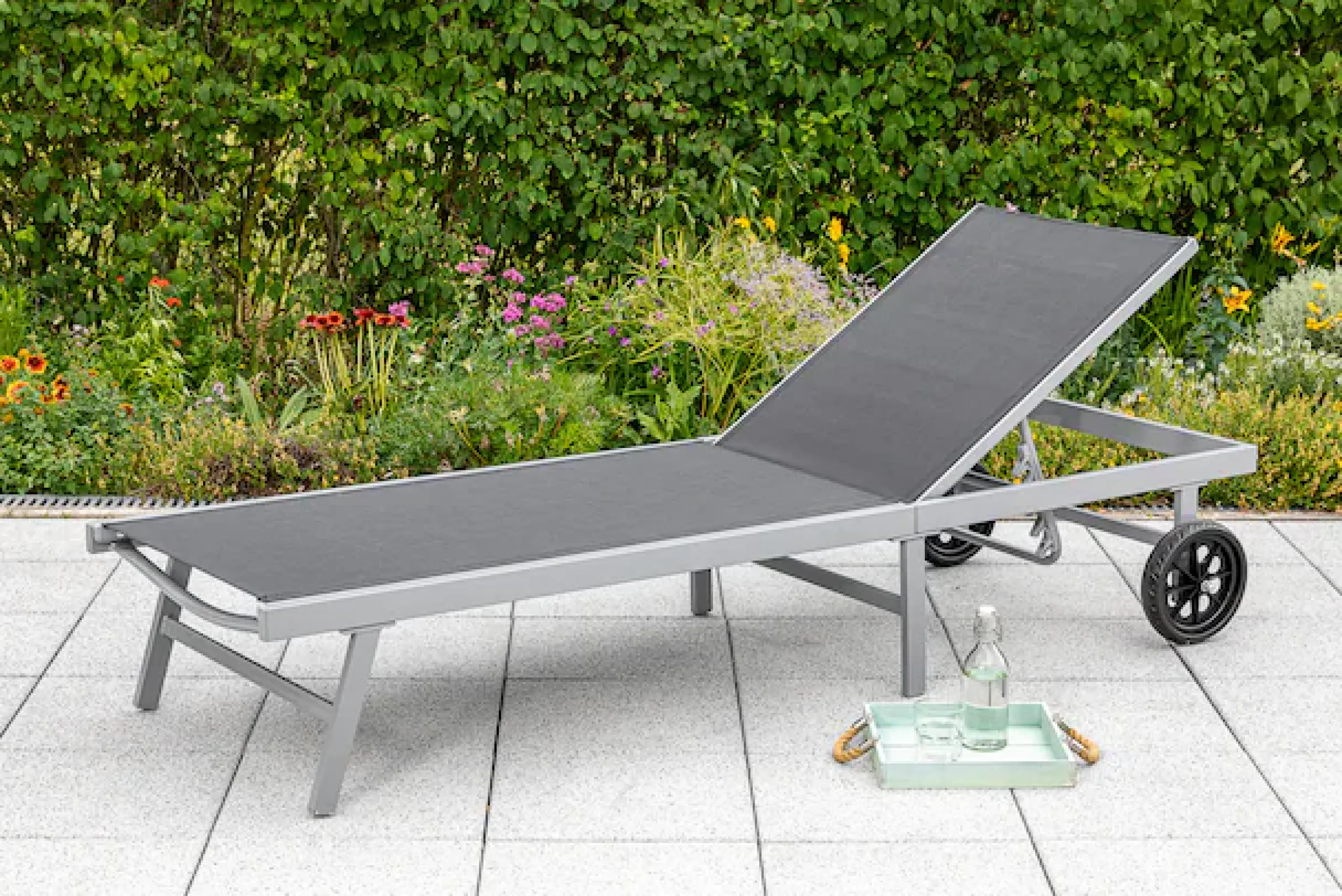 MERXX Gartenliege Alu/Textil, verstellbar